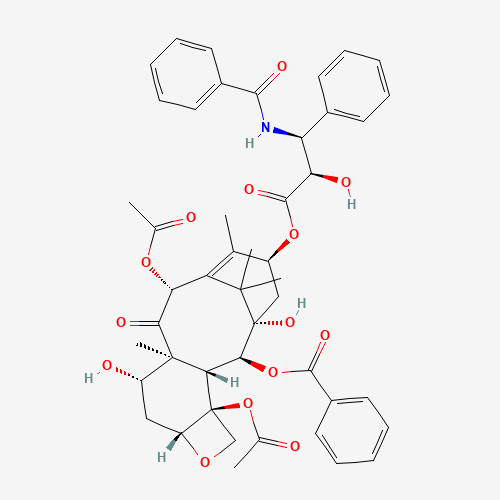 Estructura química de la droga utilizada en la dilatación uretral con balón de paclitaxel